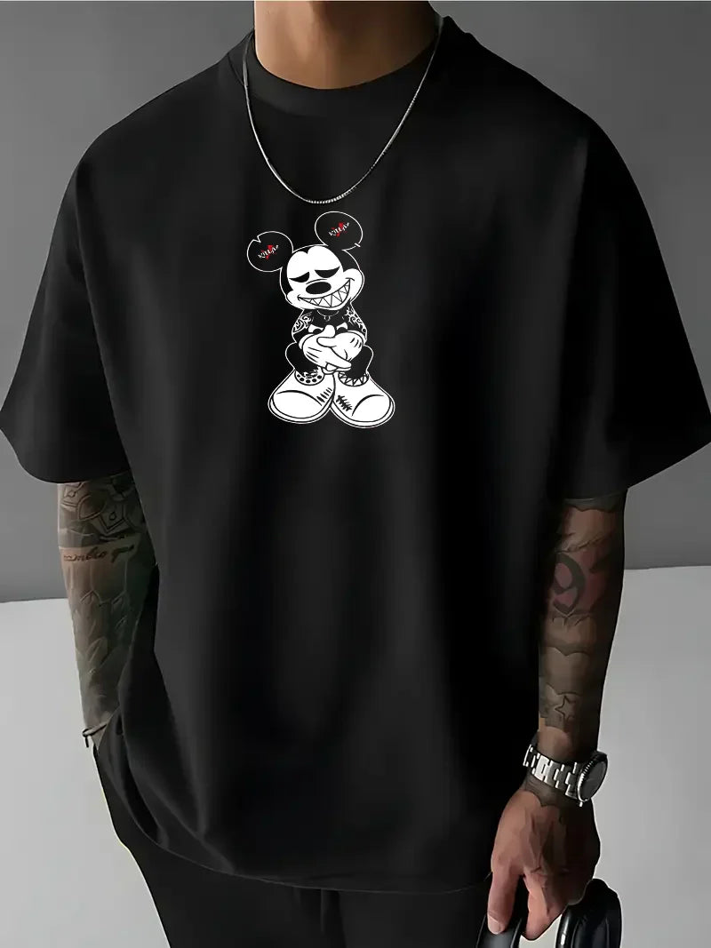 Férfi póló BAD MICKEY crno (Oversized)