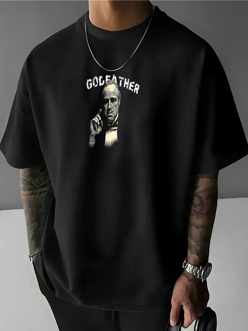Férfi póló GODFATHER crno (Oversized)