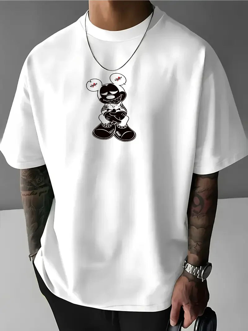 Férfi póló BAD MICKEY bijelo (Oversized)