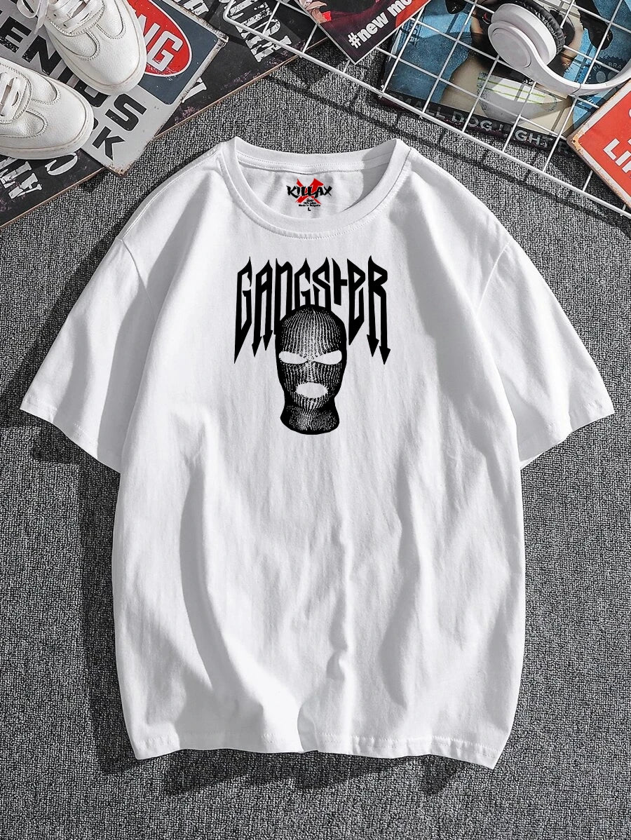 Férfi póló GANGSTER bijelo (Oversized)