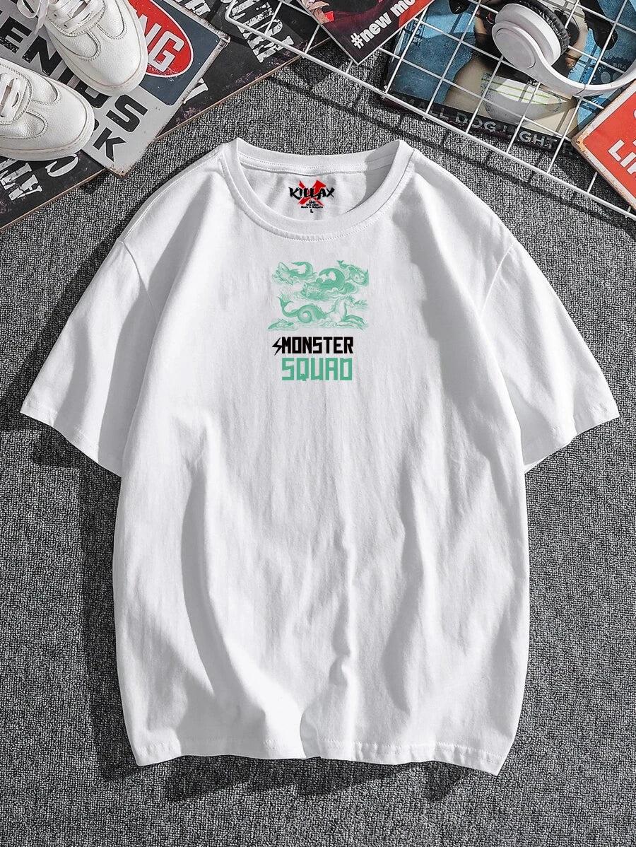 Férfi póló MONSTER SQUAD Oversized bijelo