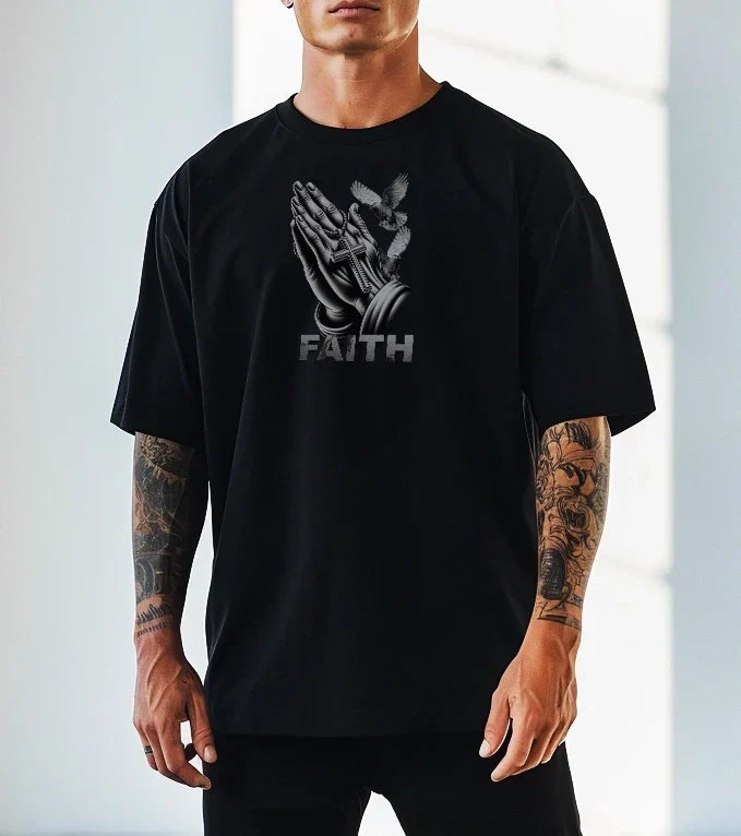 Férfi póló Faith #2 (Oversized)