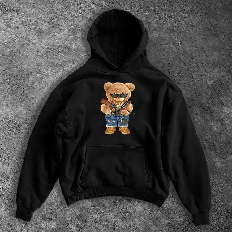 Férfi kapucnis pulóver - Ak47Bear