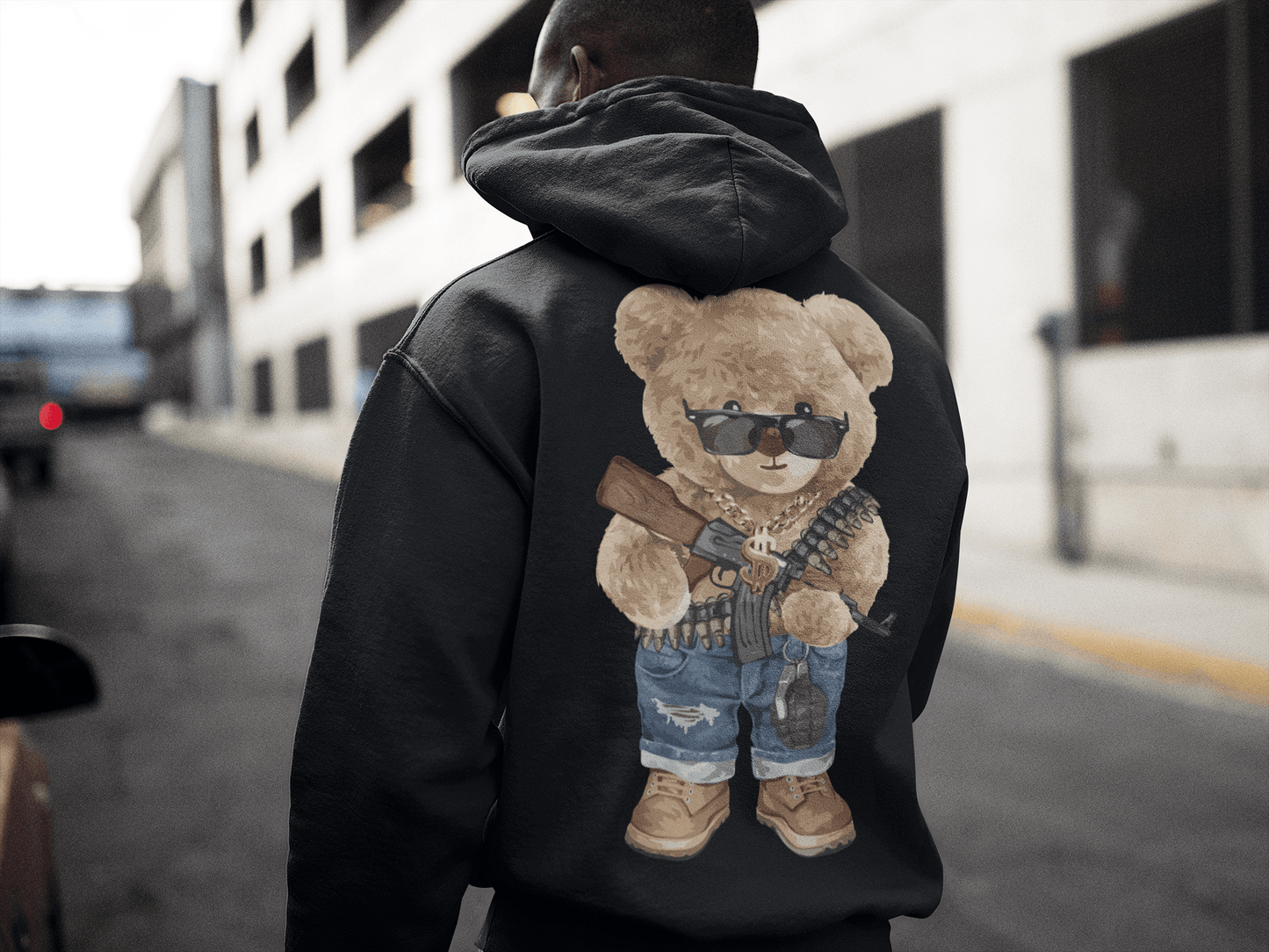 Férfi kapucnis pulóver - Ak47Bear