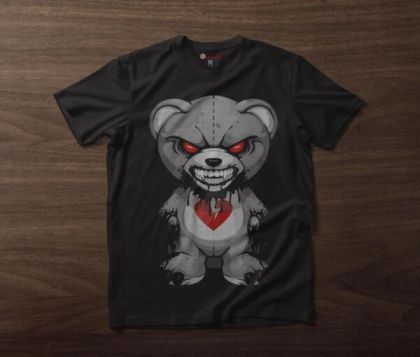 Férfi póló EVIL BEAR crno