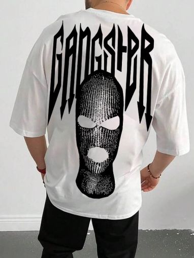 Férfi póló GANGSTER bijelo (Oversized)