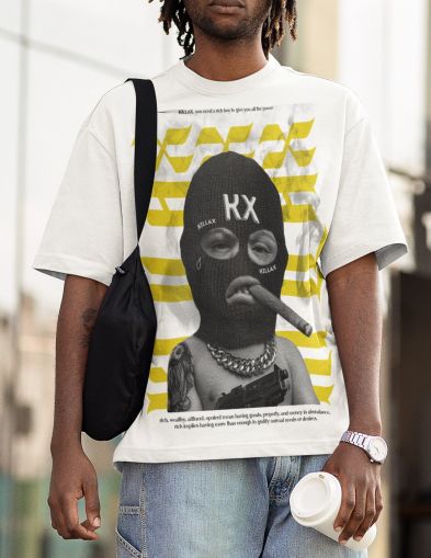 Férfi póló Killax Gang bijelo (Oversized)