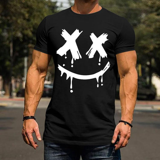 Férfi póló Smiley crno