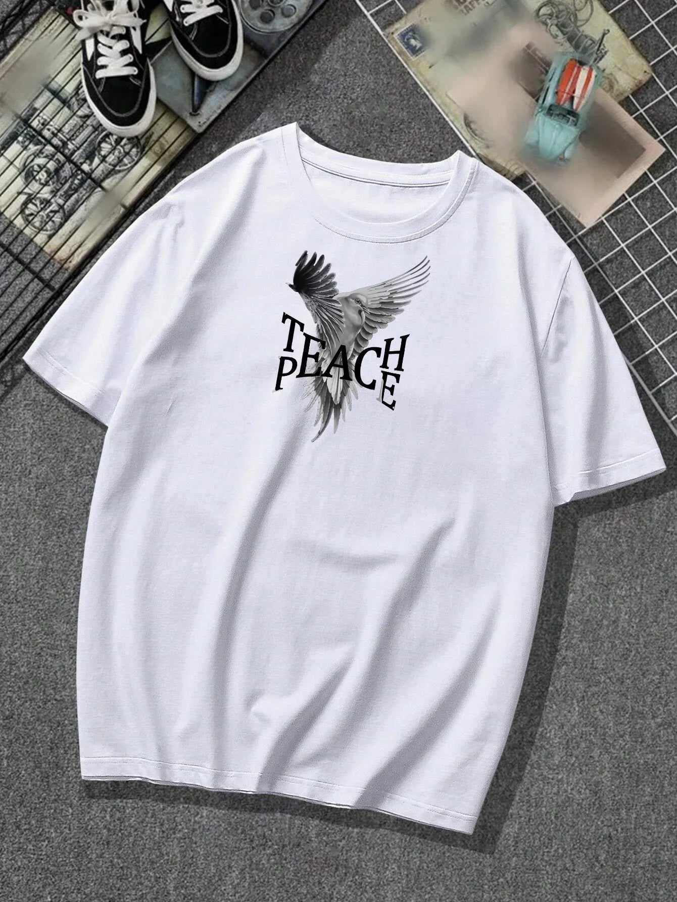Férfi póló Teach Peace