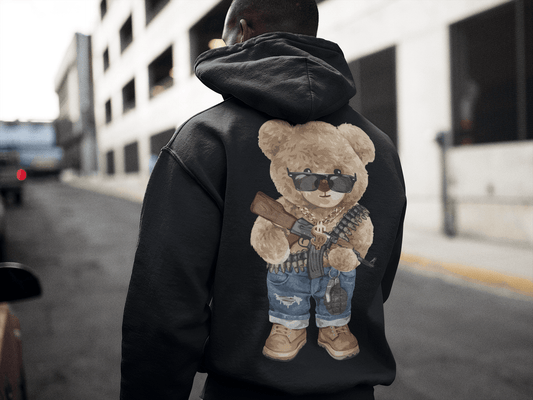 Férfi kapucnis pulóver - Ak47Bear