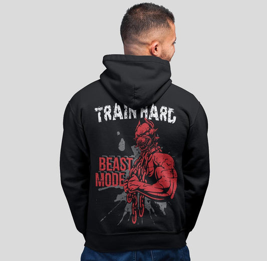 Férfi kapucnis pulóver - Train Hard