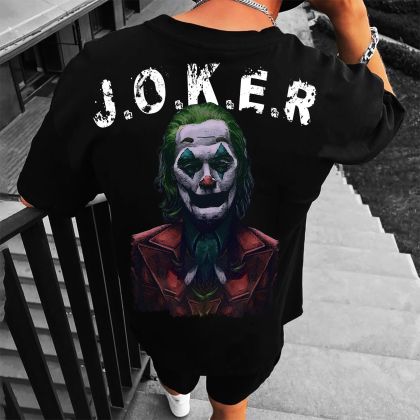 Férfi póló JOKER crno (Oversized)