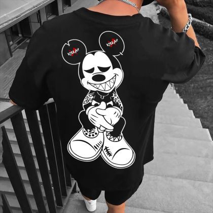 Férfi póló BAD MICKEY crno (Oversized)