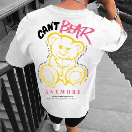 Férfi póló CANT BEAR bijelo (Oversized)