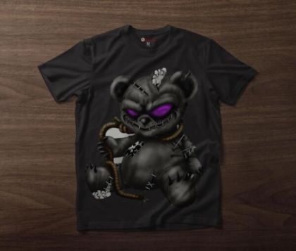 Férfi póló EVIL BEAR #1 crno