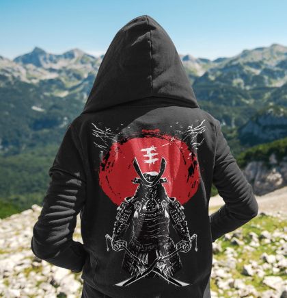 Férfi kapucnis pulóver - Samurai #3