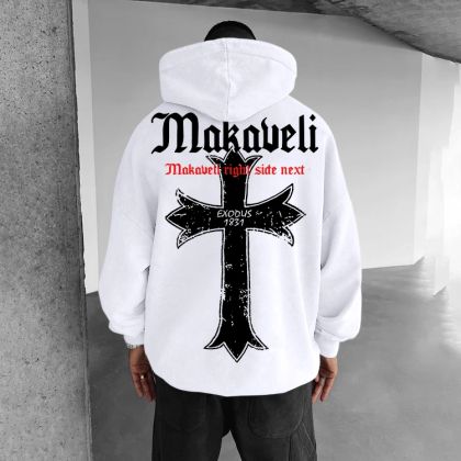 Férfi kapucnis pulóver - Makaveli bijelo