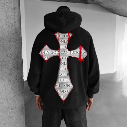 Férfi kapucnis pulóver - OnlyGodCanJudgeMe
