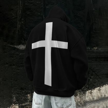 Férfi kapucnis pulóver - Cross #1