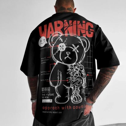 Férfi póló WARNING (Oversized)
