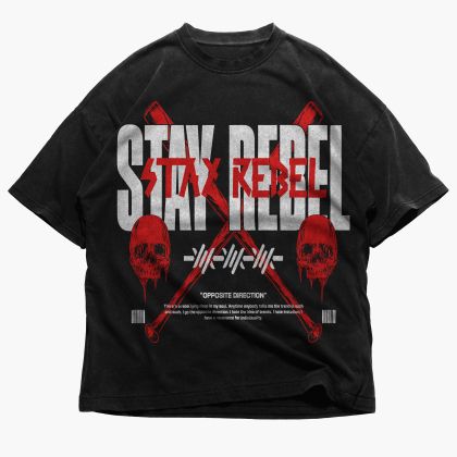 Férfi póló Stay Rebel (Oversized)