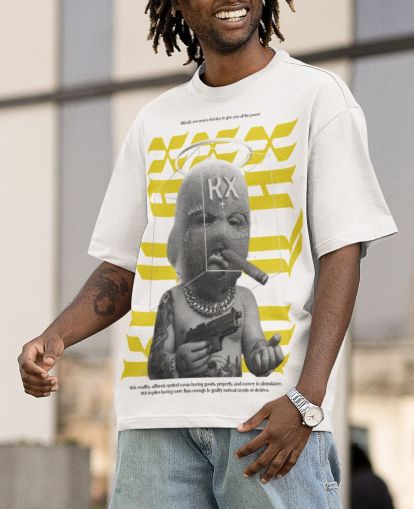 Férfi póló Rich Boy #1 bijelo (Oversized)