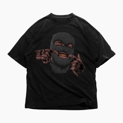 Férfi póló Smiley Mask (Oversized)