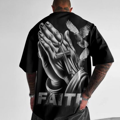 Férfi póló Faith #2 (Oversized)